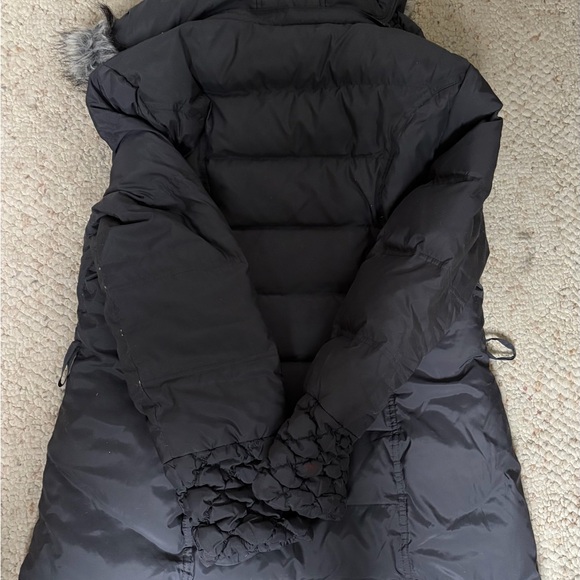 Betsey Johnson Charcoal Puffer Jacket with Faux Fur Hood - Picture 2 of 9